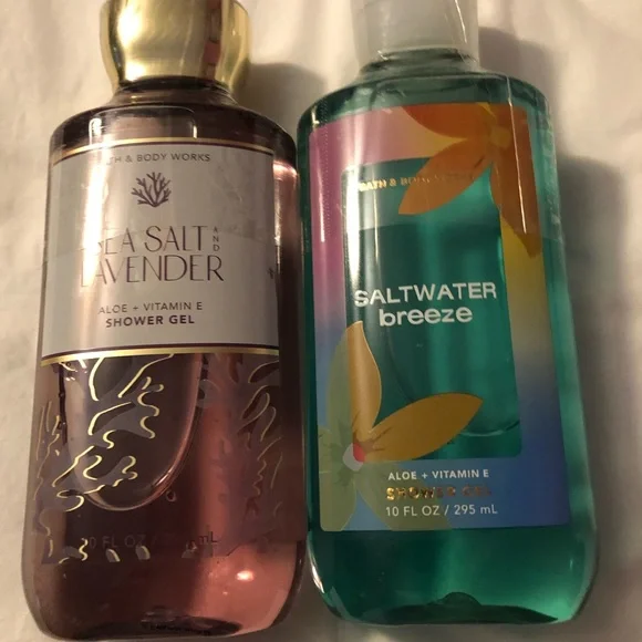 Bundle Of 2 Bath & Body Works Shower Gel NWT Sealed Sea Salt Lavender, Saltwater - Picture 1 of 4